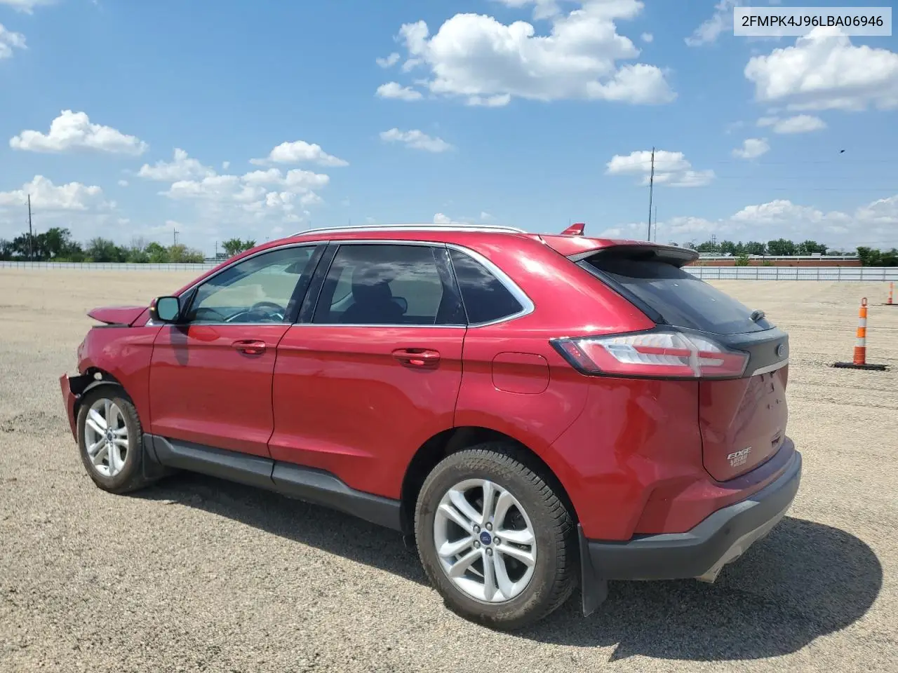 2020 Ford Edge Sel VIN: 2FMPK4J96LBA06946 Lot: 56898855