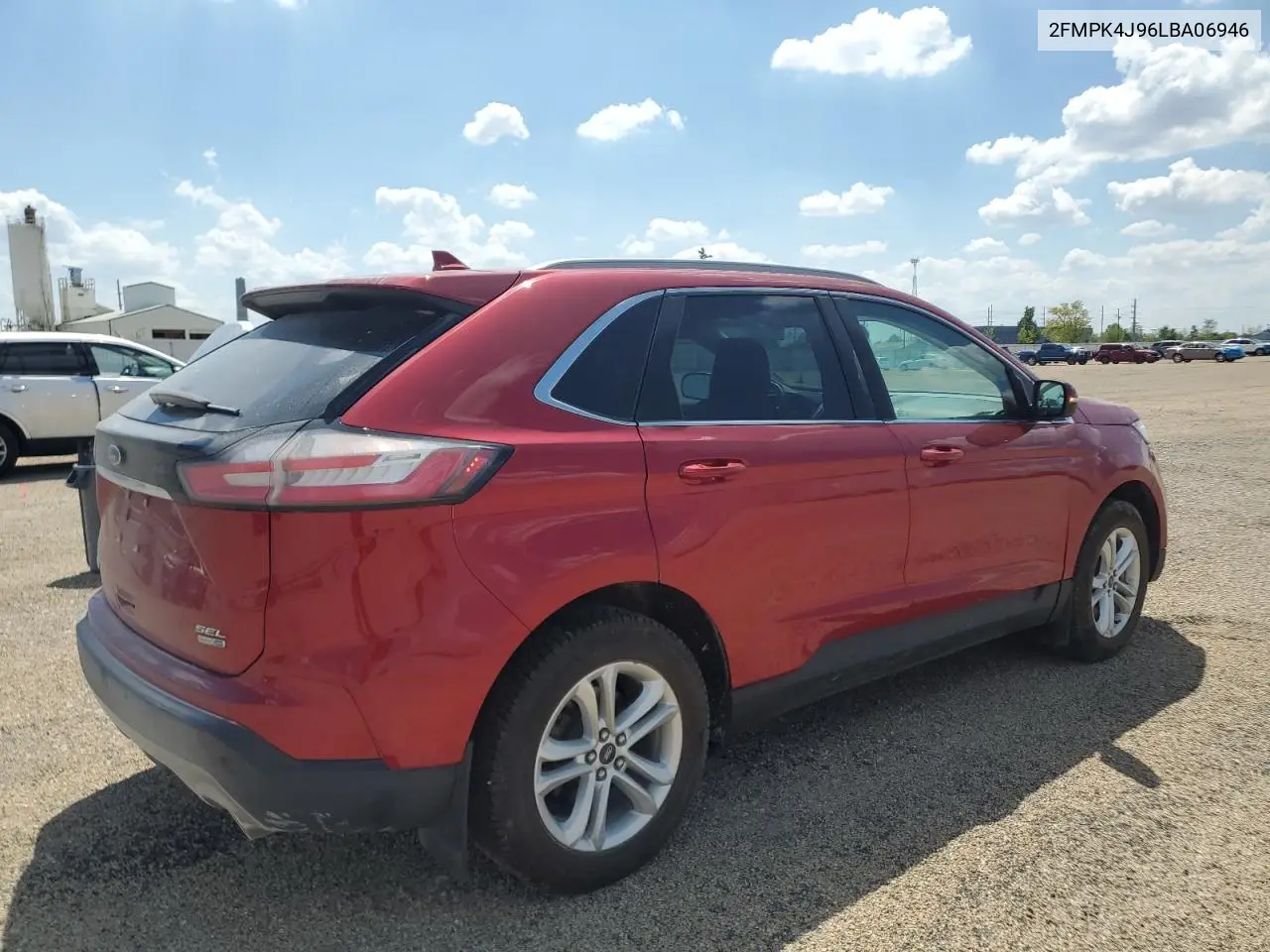 2020 Ford Edge Sel VIN: 2FMPK4J96LBA06946 Lot: 56898855