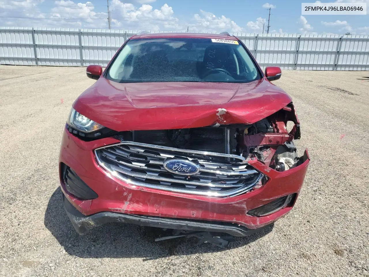 2020 Ford Edge Sel VIN: 2FMPK4J96LBA06946 Lot: 56898855