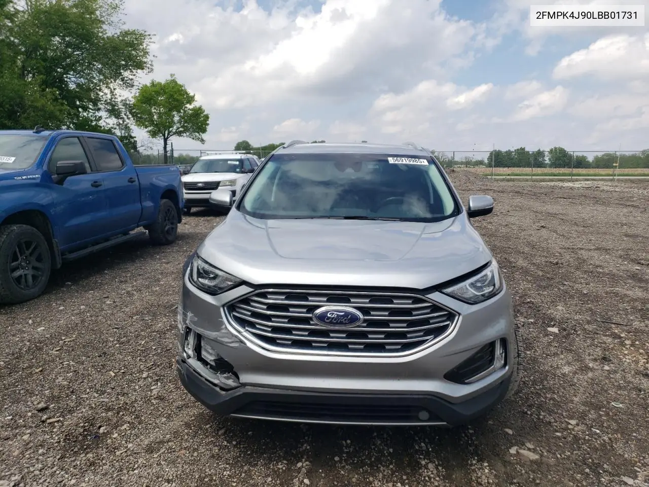 2020 Ford Edge Sel VIN: 2FMPK4J90LBB01731 Lot: 56919985