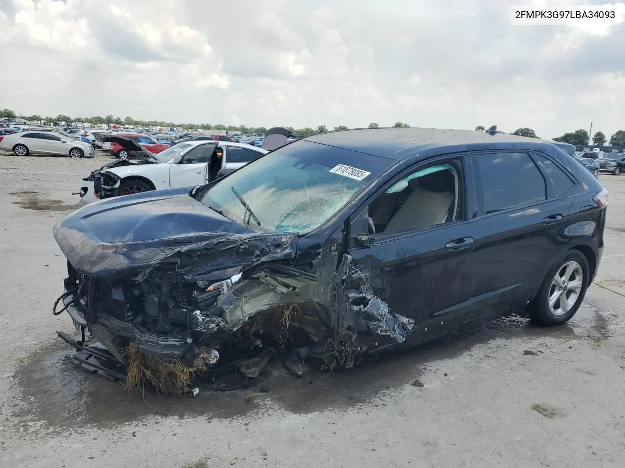 2020 Ford Edge Se VIN: 2FMPK3G97LBA34093 Lot: 61878085