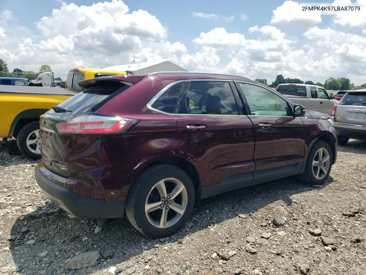 2020 Ford Edge Titanium VIN: 2FMPK4K97LBA87079 Lot: 62096535
