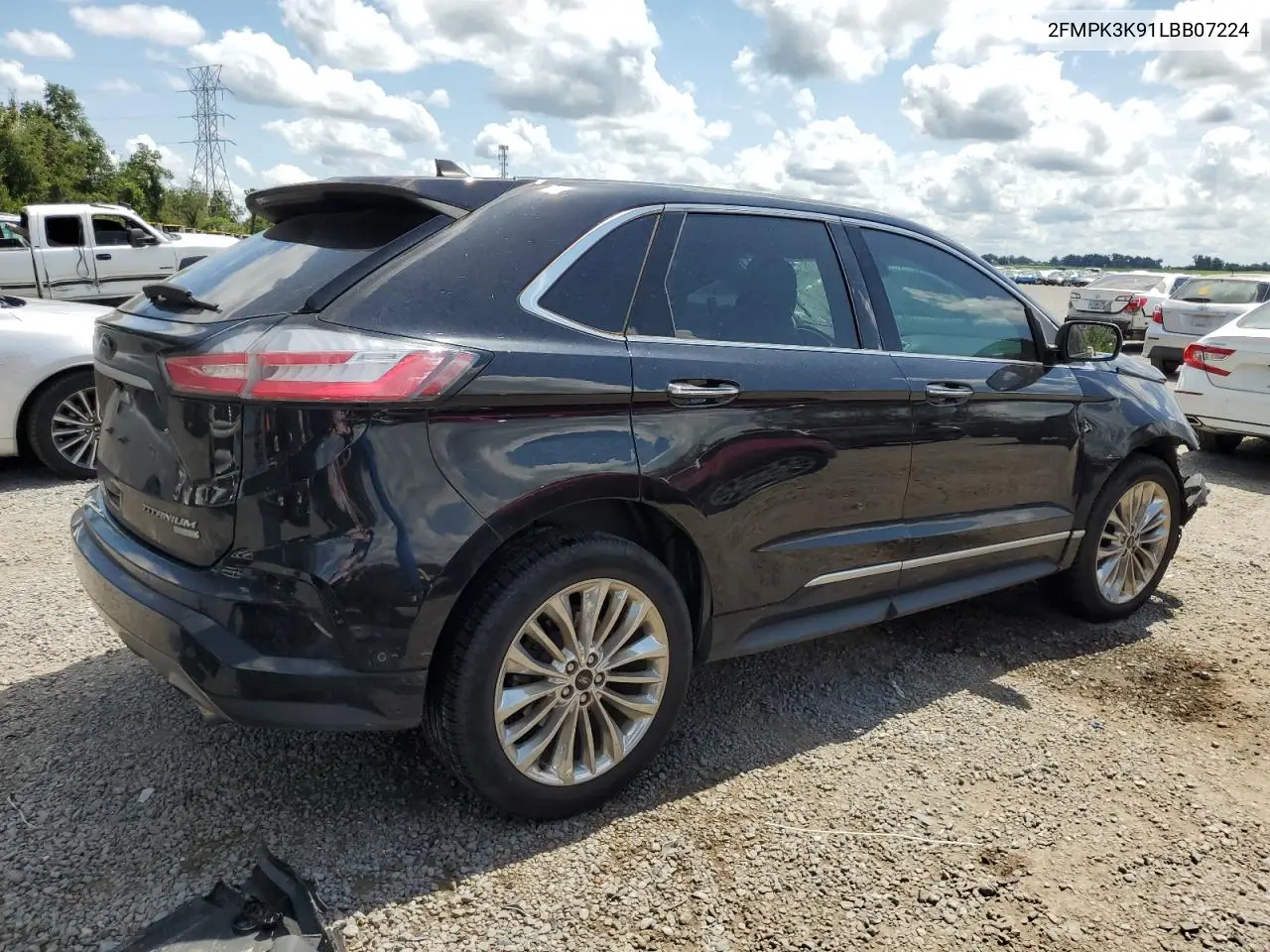 2020 Ford Edge Titanium VIN: 2FMPK3K91LBB07224 Lot: 62261225