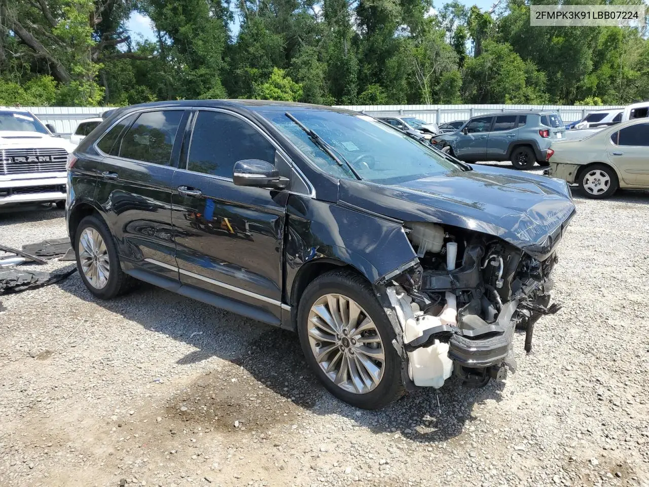 2020 Ford Edge Titanium VIN: 2FMPK3K91LBB07224 Lot: 62261225