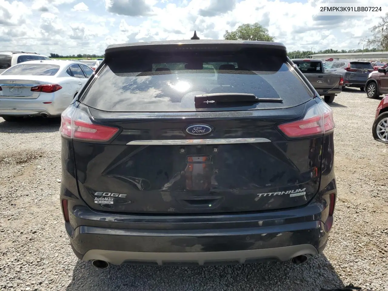 2020 Ford Edge Titanium VIN: 2FMPK3K91LBB07224 Lot: 62261225