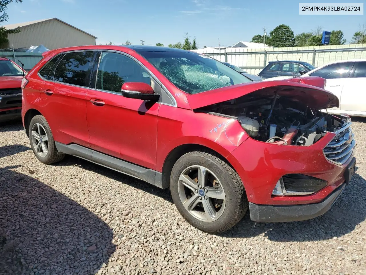 2020 Ford Edge Titanium VIN: 2FMPK4K93LBA02724 Lot: 62760535