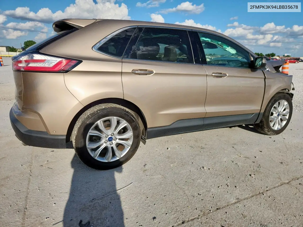 2020 Ford Edge Titanium VIN: 2FMPK3K94LBB35678 Lot: 62855435