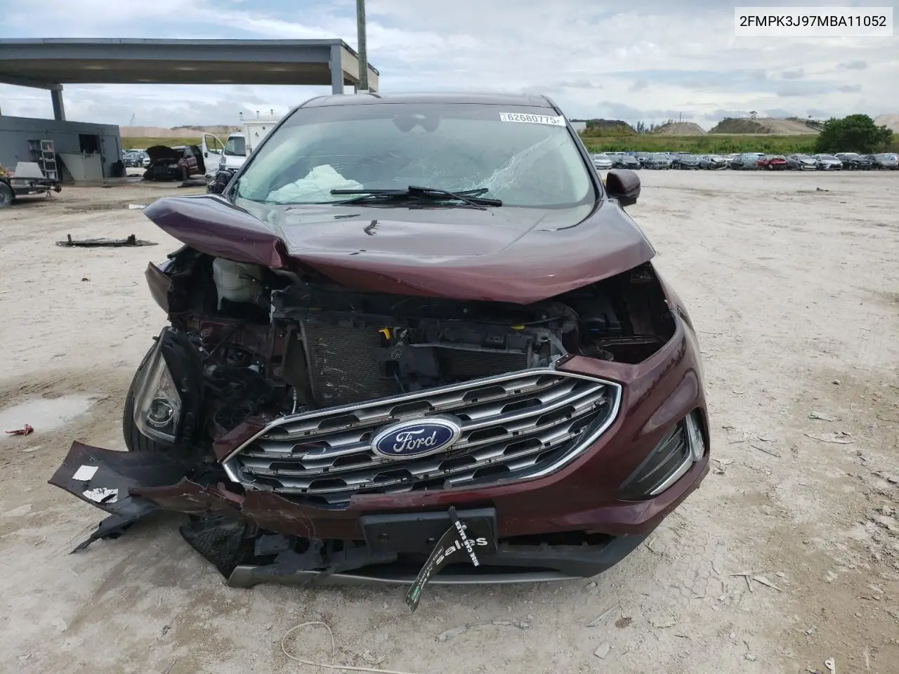 2021 Ford Edge Sel VIN: 2FMPK3J97MBA11052 Lot: 62680775