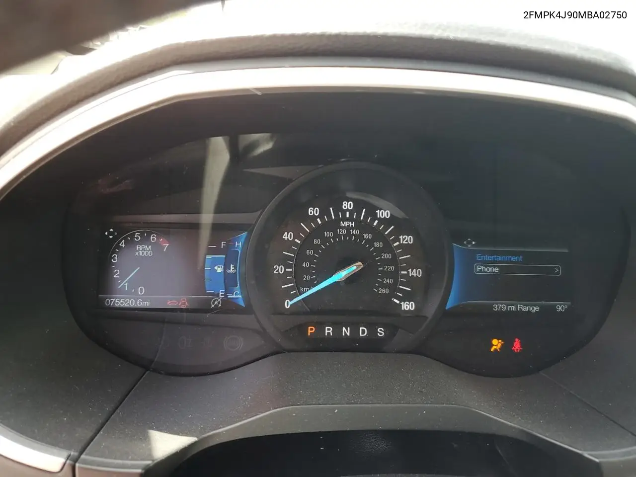 2021 Ford Edge Sel VIN: 2FMPK4J90MBA02750 Lot: 62832105