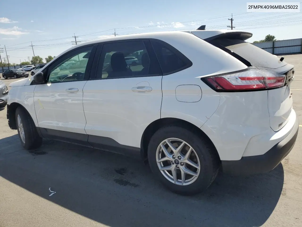 2021 Ford Edge Se VIN: 2FMPK4G96MBA25022 Lot: 62890725