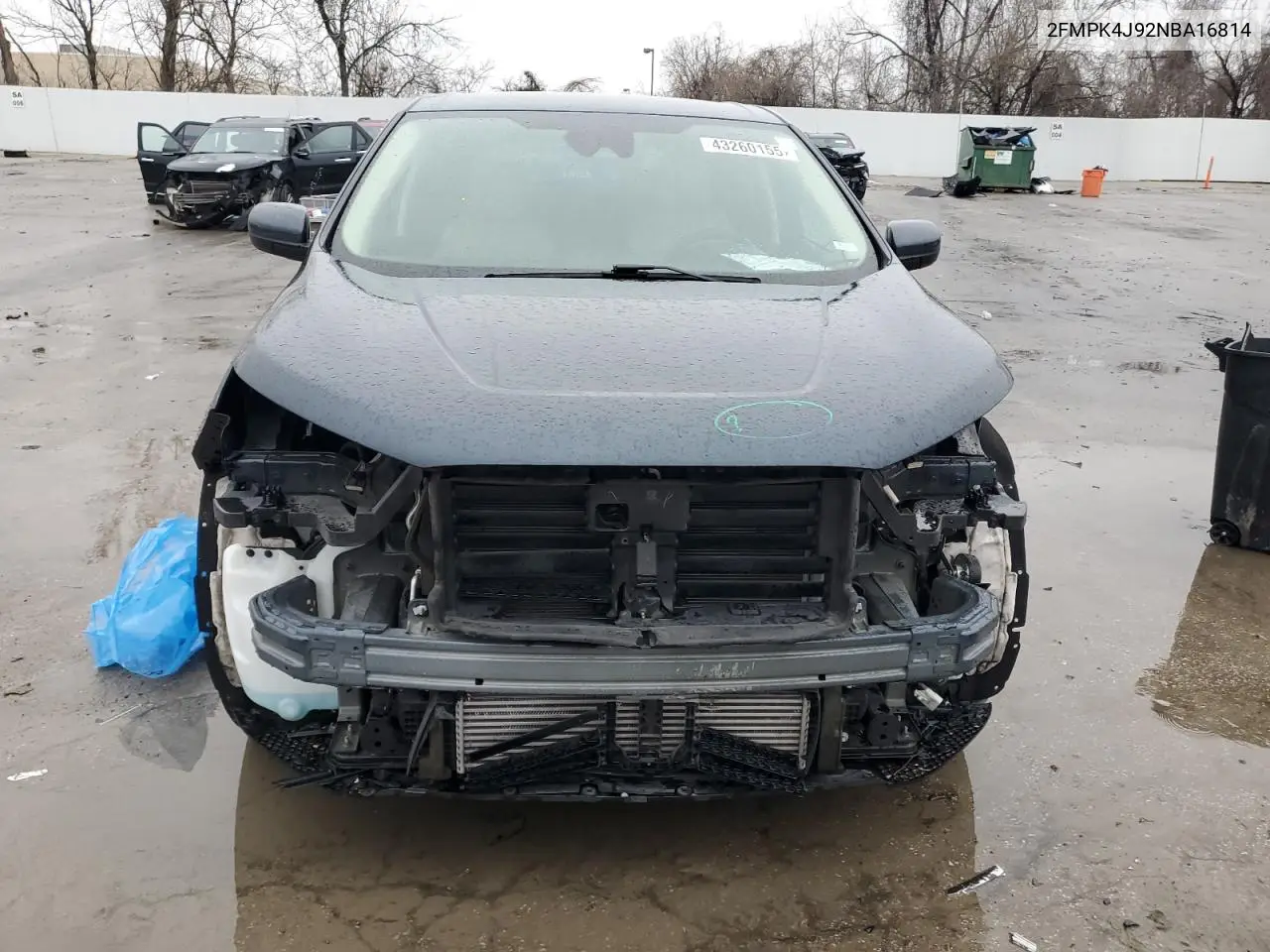 2022 Ford Edge Sel VIN: 2FMPK4J92NBA16814 Lot: 43260155