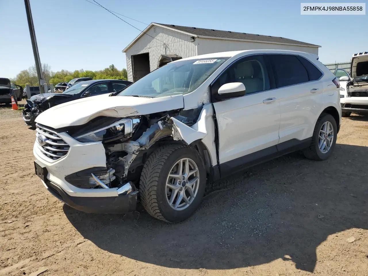 2022 Ford Edge Sel VIN: 2FMPK4J98NBA55858 Lot: 56466055
