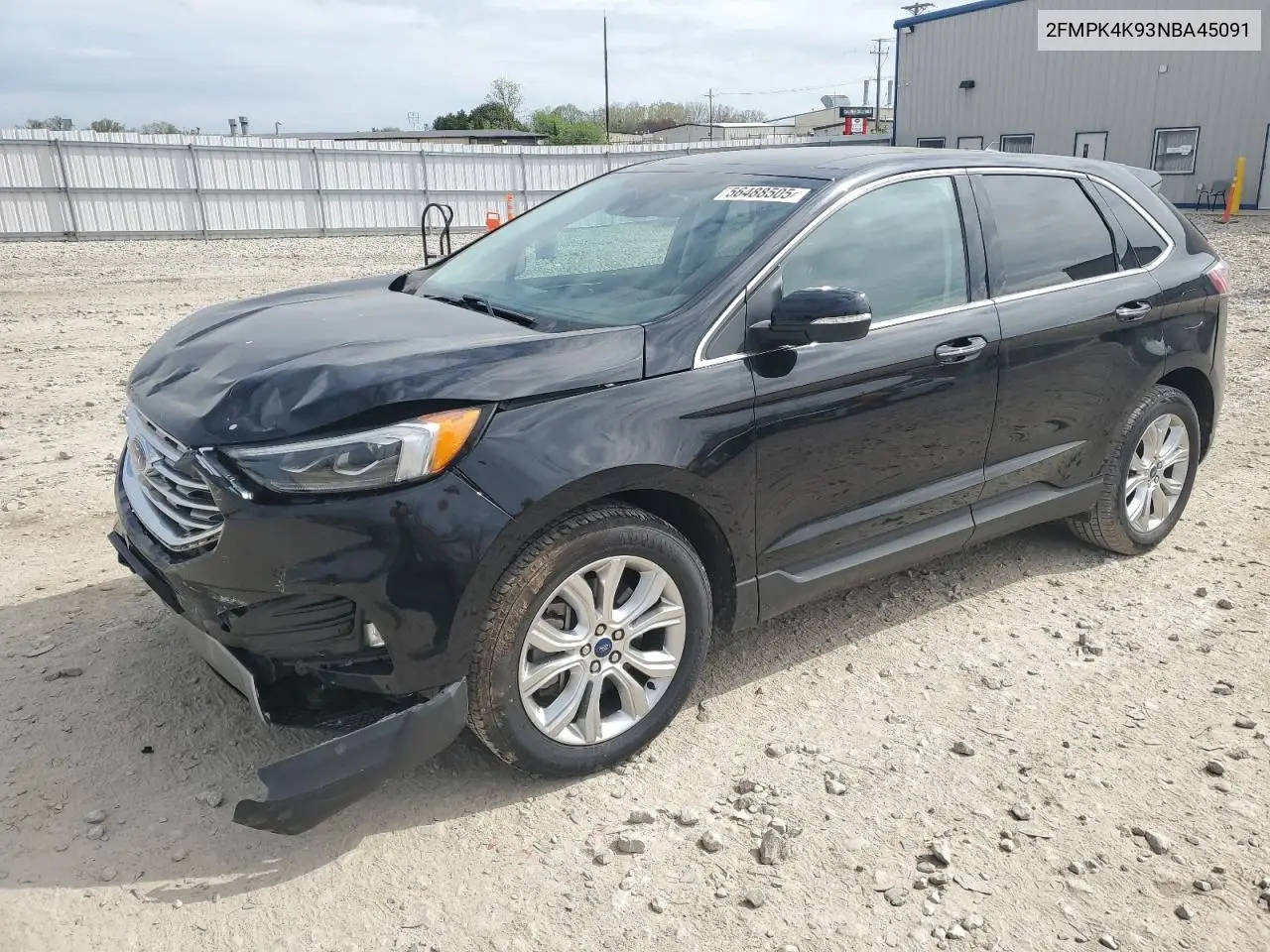 2022 Ford Edge Titanium VIN: 2FMPK4K93NBA45091 Lot: 56488505