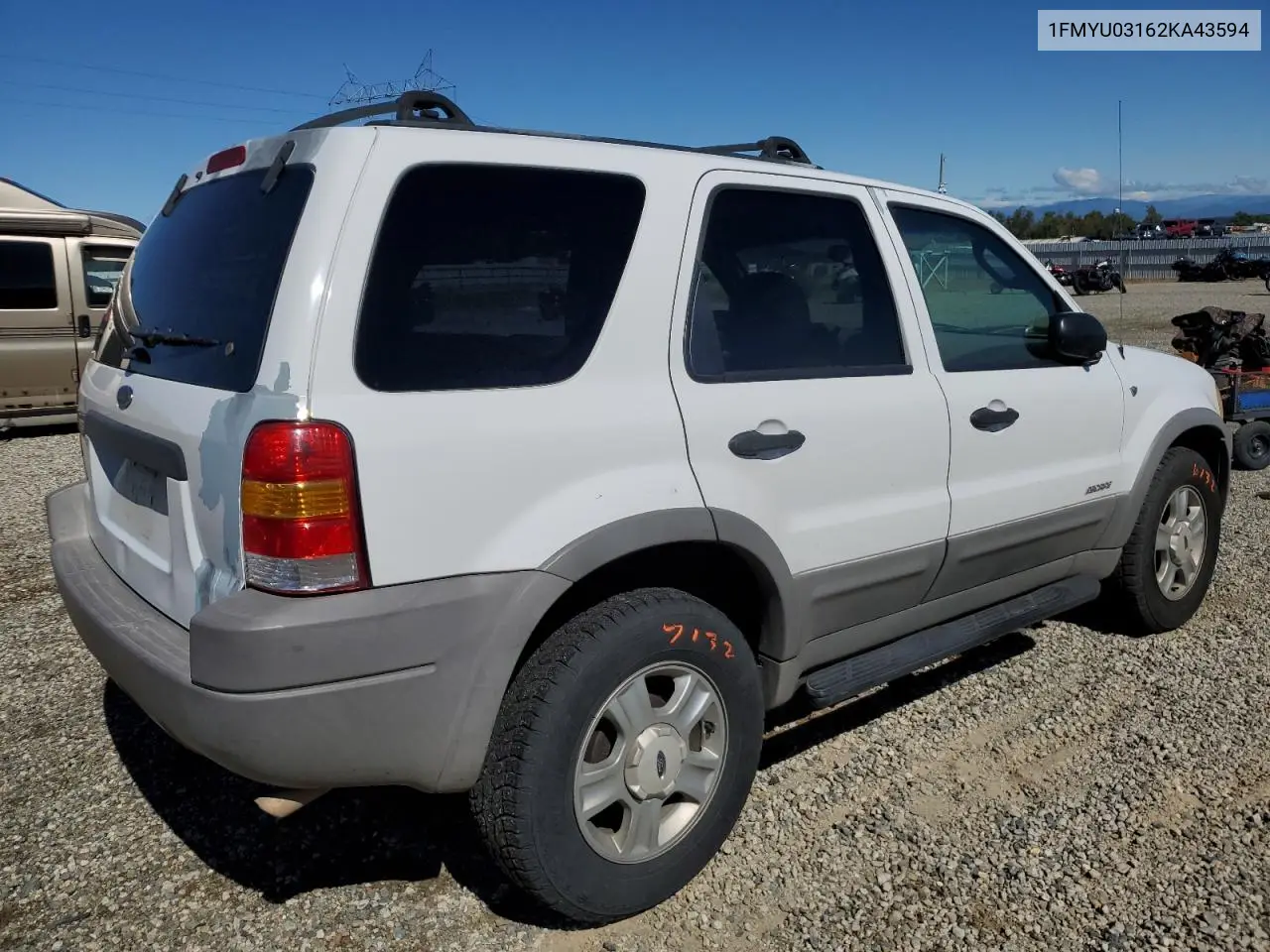 2002 Ford Escape Xlt VIN: 1FMYU03162KA43594 Lot: 56575275