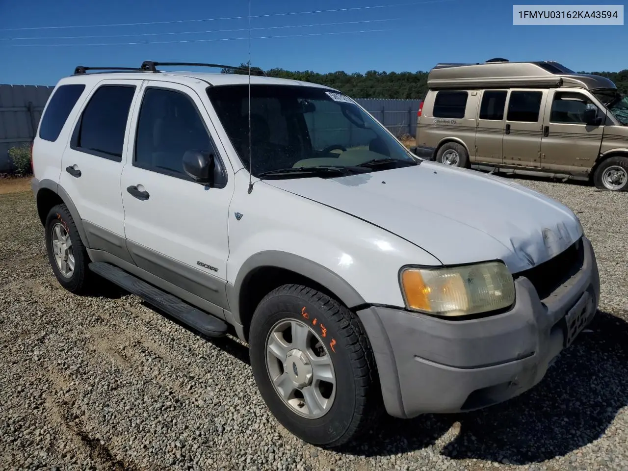 2002 Ford Escape Xlt VIN: 1FMYU03162KA43594 Lot: 56575275