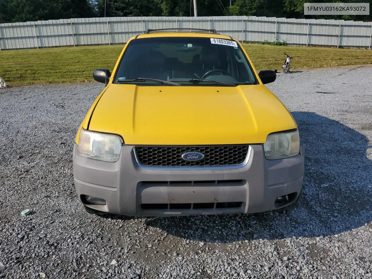 2002 Ford Escape Xlt VIN: 1FMYU03162KA93072 Lot: 61803365
