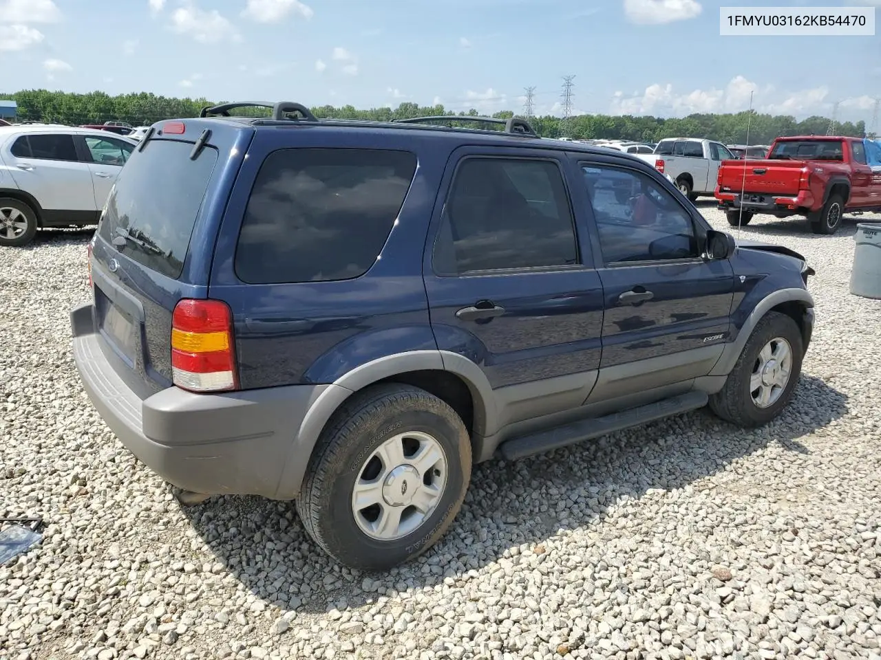 2002 Ford Escape Xlt VIN: 1FMYU03162KB54470 Lot: 62483095