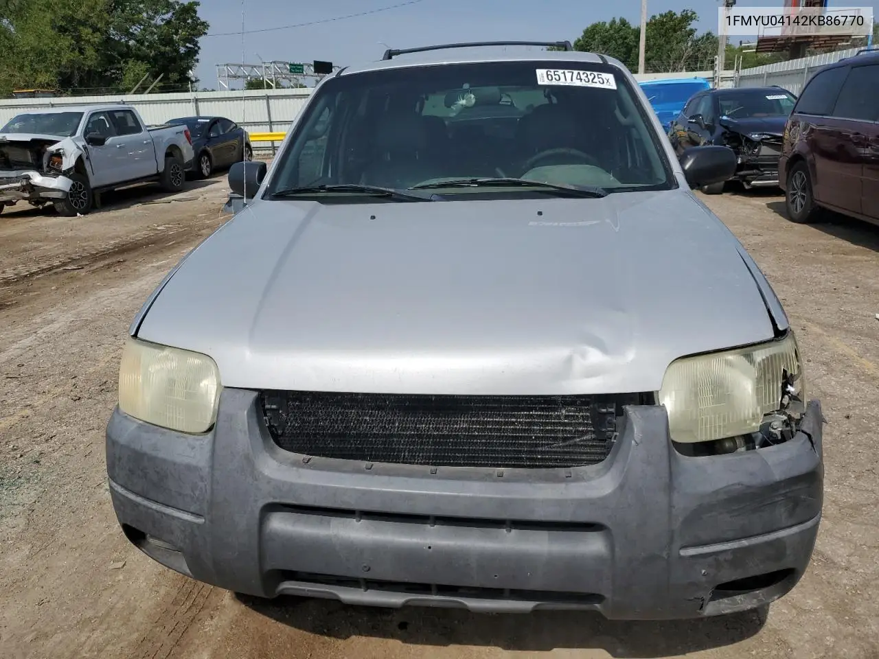 2002 Ford Escape Xlt VIN: 1FMYU04142KB86770 Lot: 65174325
