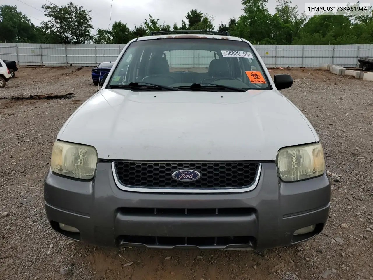 2003 Ford Escape Xlt VIN: 1FMYU03173KA61944 Lot: 54800705