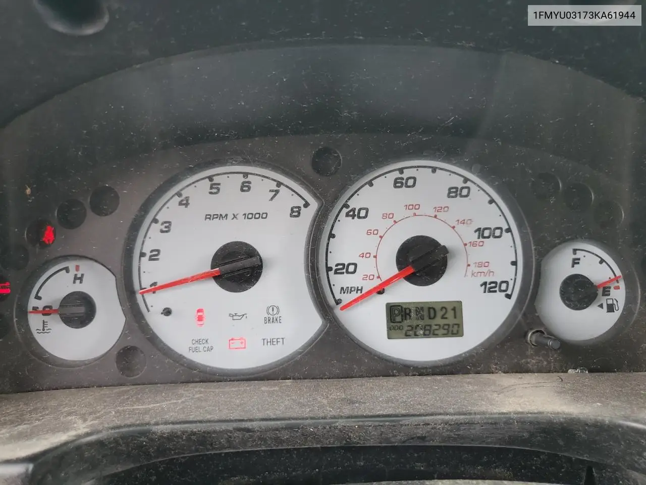 2003 Ford Escape Xlt VIN: 1FMYU03173KA61944 Lot: 54800705