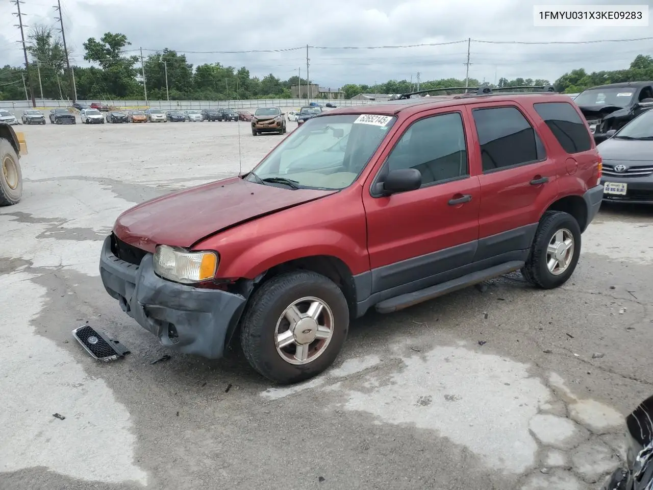 2003 Ford Escape Xlt VIN: 1FMYU031X3KE09283 Lot: 62652145