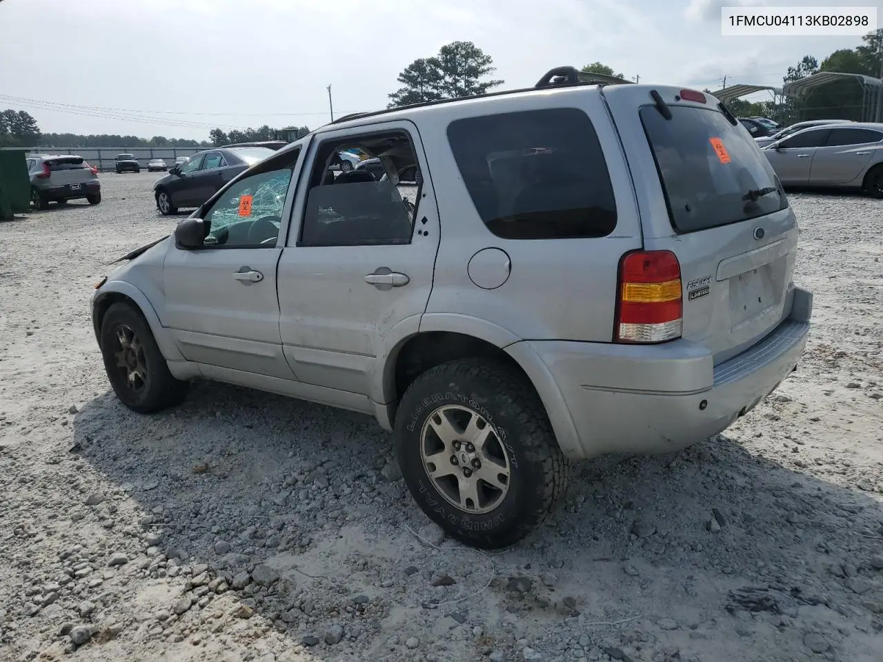 2003 Ford Escape Limited VIN: 1FMCU04113KB02898 Lot: 62701985