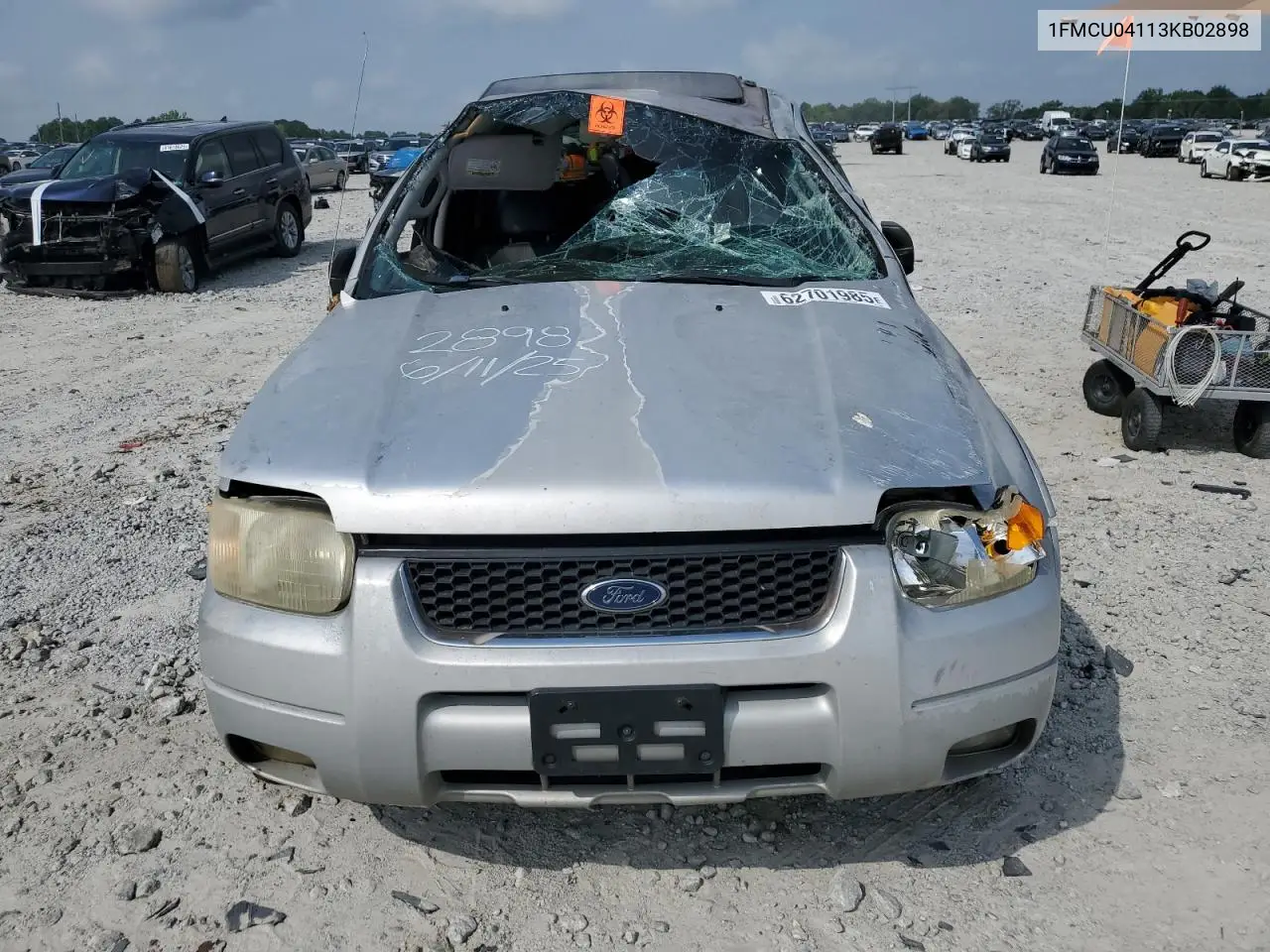 2003 Ford Escape Limited VIN: 1FMCU04113KB02898 Lot: 62701985