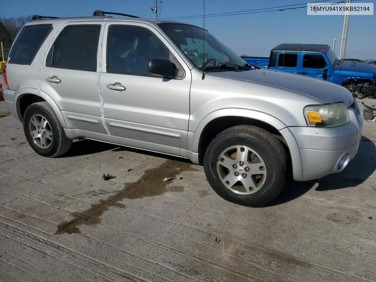 2005 Ford Escape Limited VIN: 1FMYU941X5KB52194 Lot: 48726645