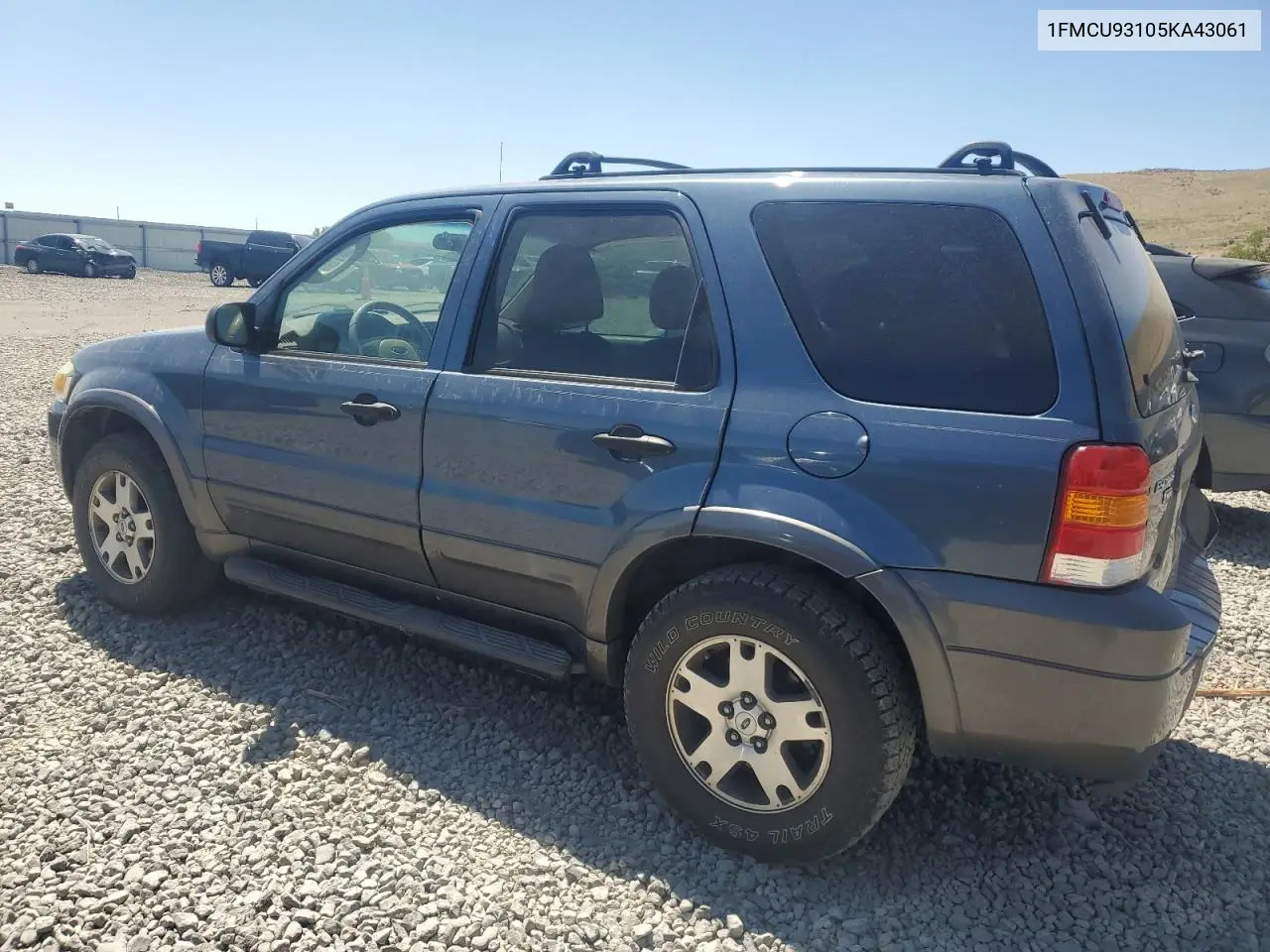 2005 Ford Escape Xlt VIN: 1FMCU93105KA43061 Lot: 62324555