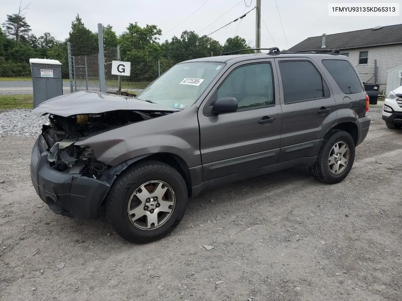 2005 Ford Escape Xlt VIN: 1FMYU93135KD65313 Lot: 62725385