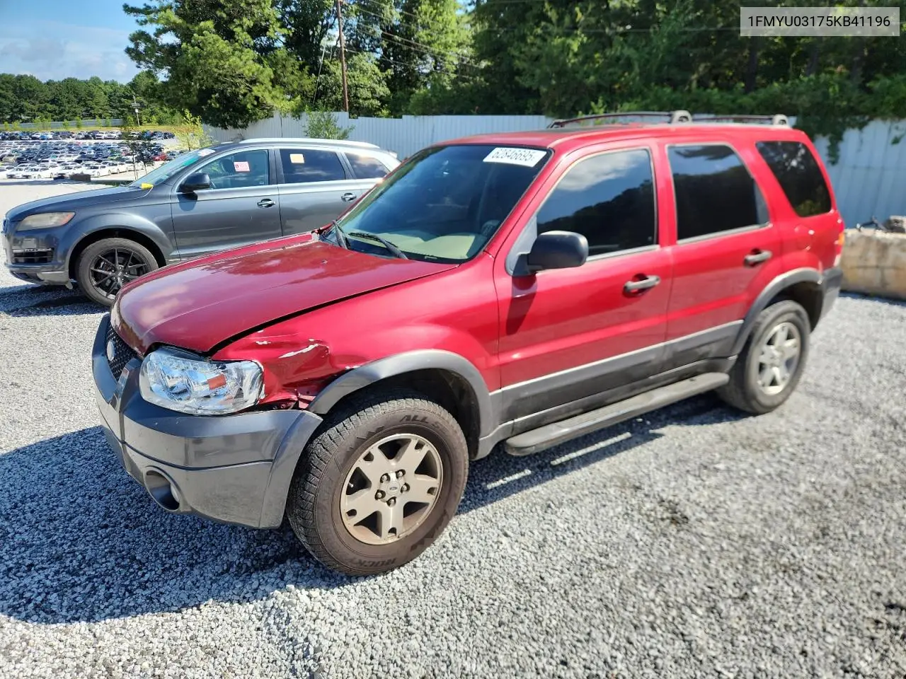2005 Ford Escape Xlt VIN: 1FMYU03175KB41196 Lot: 62846695