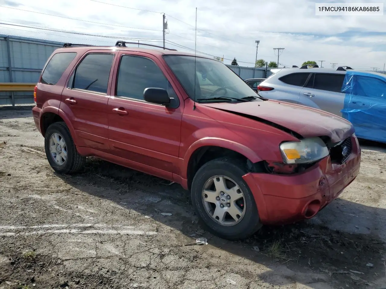 2006 Ford Escape Limited VIN: 1FMCU94186KA86885 Lot: 55566465