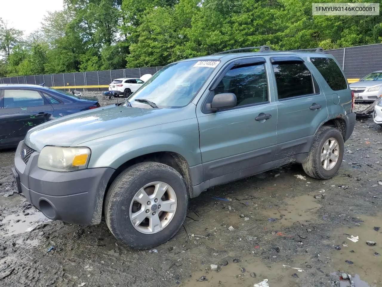 2006 Ford Escape Xlt VIN: 1FMYU93146KC00081 Lot: 56724835