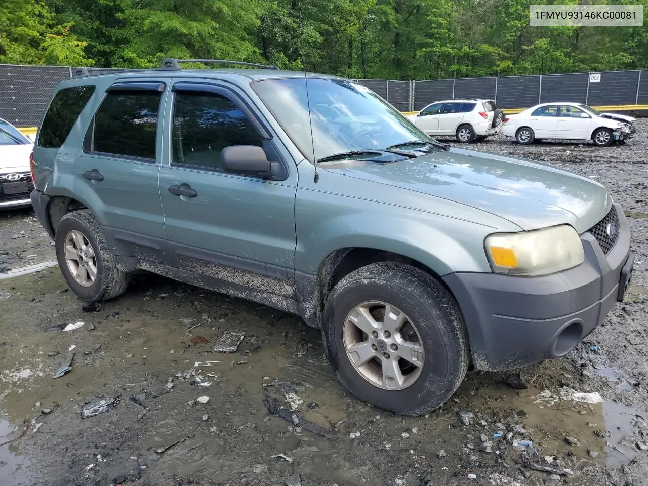 2006 Ford Escape Xlt VIN: 1FMYU93146KC00081 Lot: 56724835