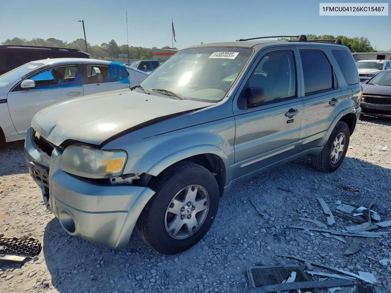 2006 Ford Escape Limited VIN: 1FMCU04126KC15487 Lot: 64687035