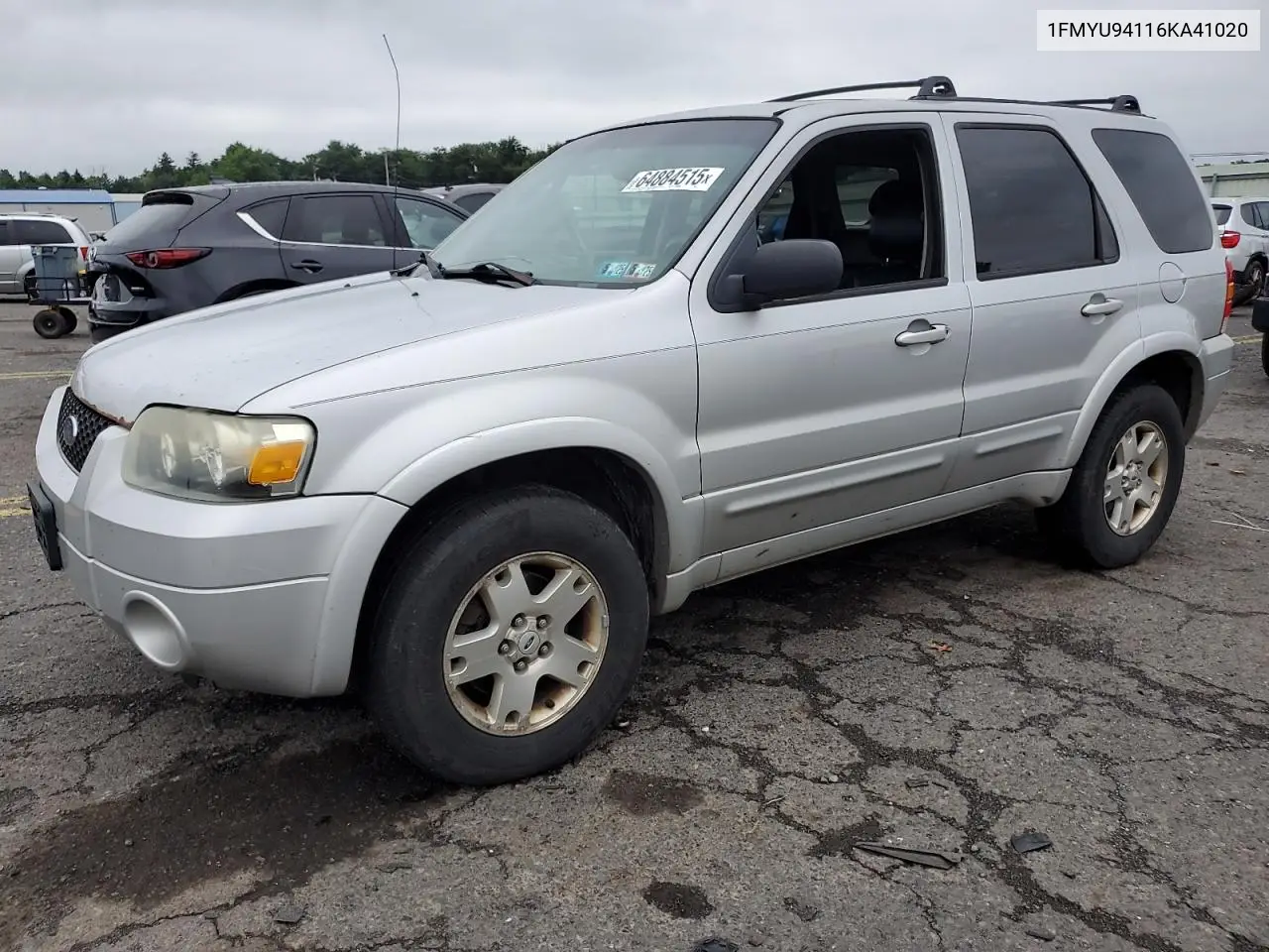 2006 Ford Escape Limited VIN: 1FMYU94116KA41020 Lot: 64884515