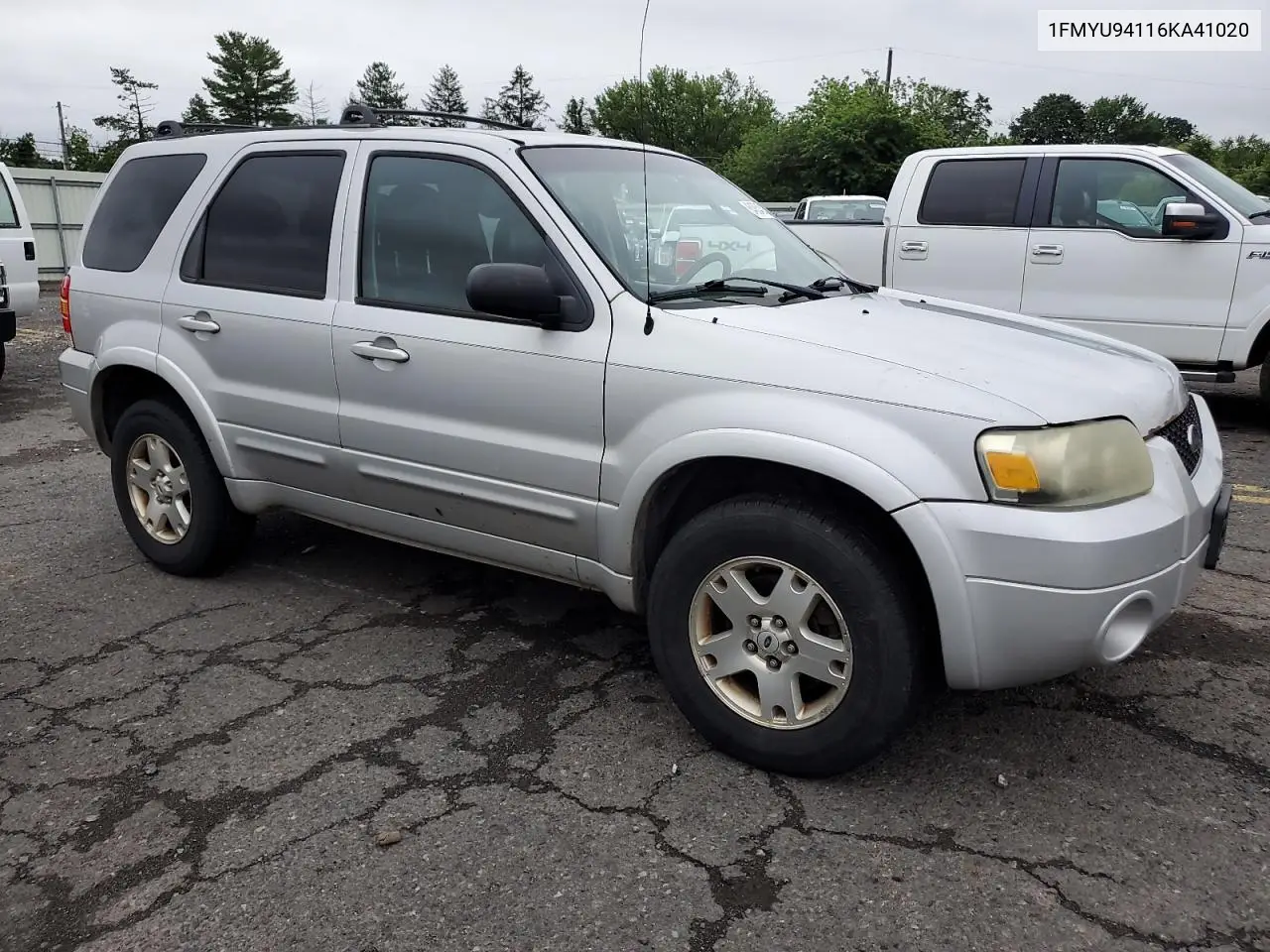 2006 Ford Escape Limited VIN: 1FMYU94116KA41020 Lot: 64884515