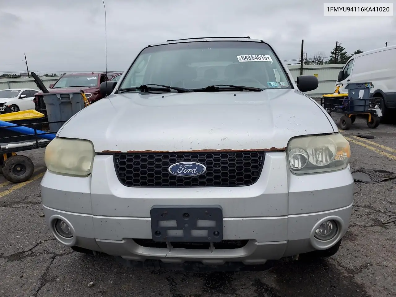 2006 Ford Escape Limited VIN: 1FMYU94116KA41020 Lot: 64884515