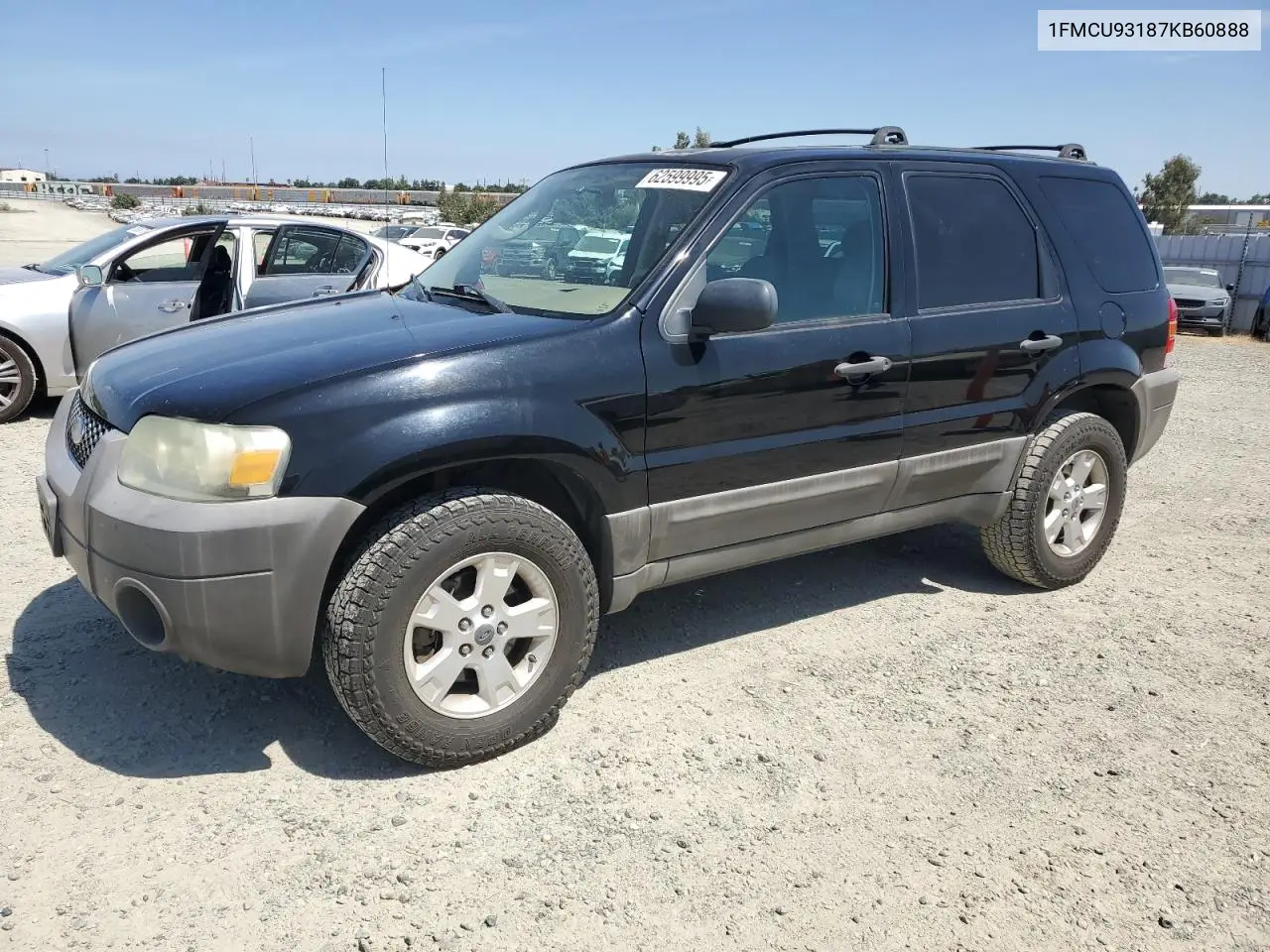 2007 Ford Escape Xlt VIN: 1FMCU93187KB60888 Lot: 62599995