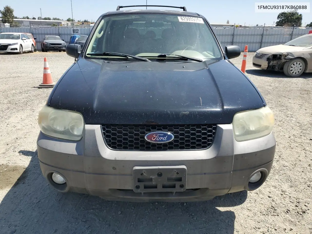 2007 Ford Escape Xlt VIN: 1FMCU93187KB60888 Lot: 62599995