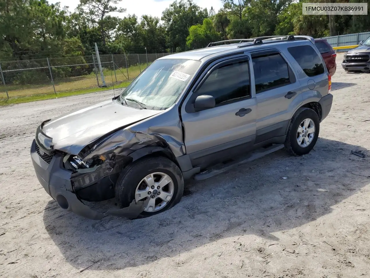2007 Ford Escape Xlt VIN: 1FMCU03Z07KB36991 Lot: 62746225