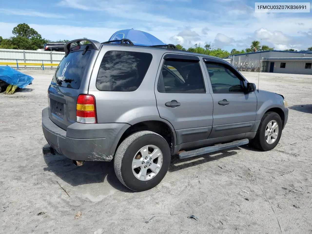 2007 Ford Escape Xlt VIN: 1FMCU03Z07KB36991 Lot: 62746225