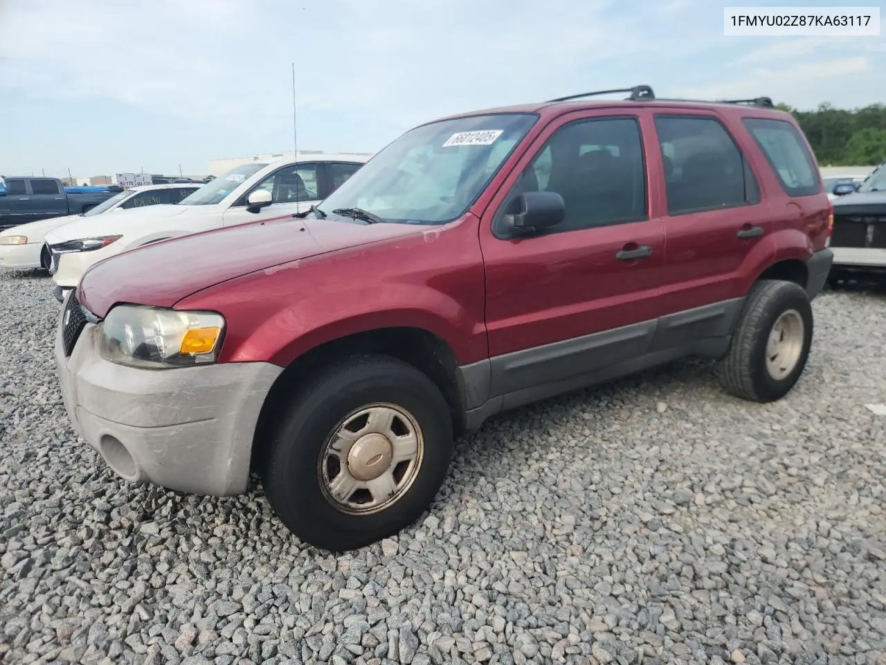 2007 Ford Escape Xls VIN: 1FMYU02Z87KA63117 Lot: 66012405