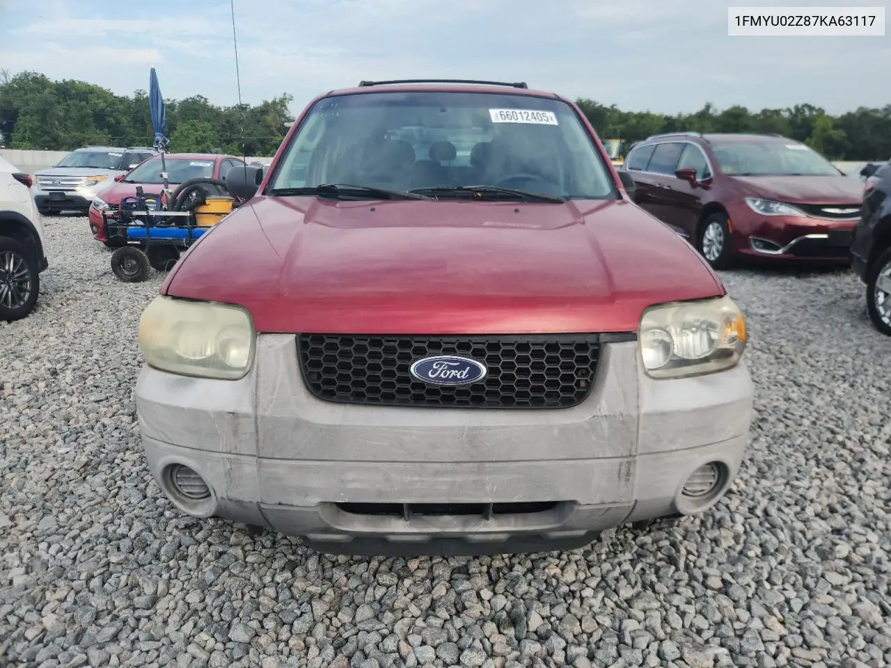 2007 Ford Escape Xls VIN: 1FMYU02Z87KA63117 Lot: 66012405