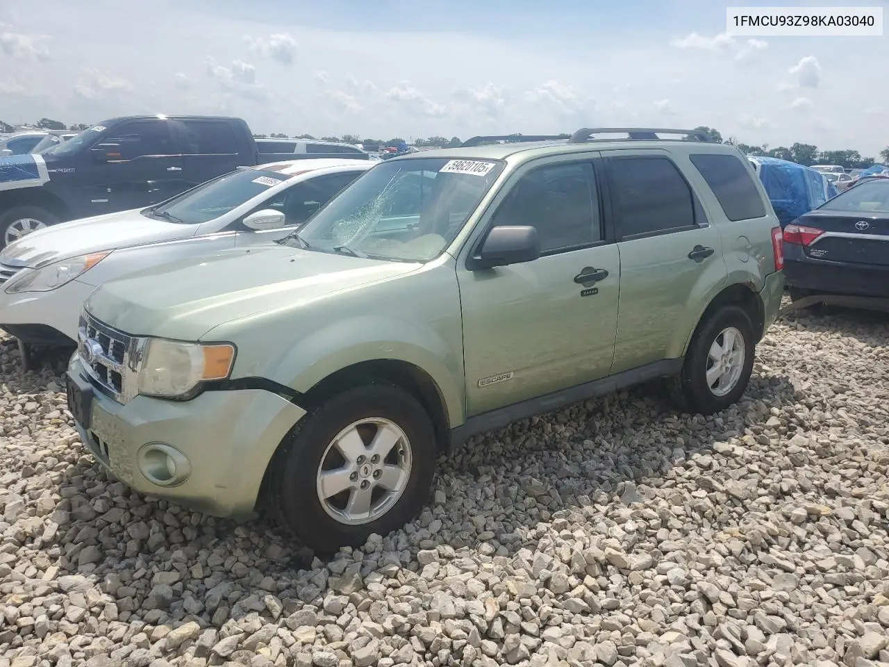 2008 Ford Escape Xlt VIN: 1FMCU93Z98KA03040 Lot: 59620105
