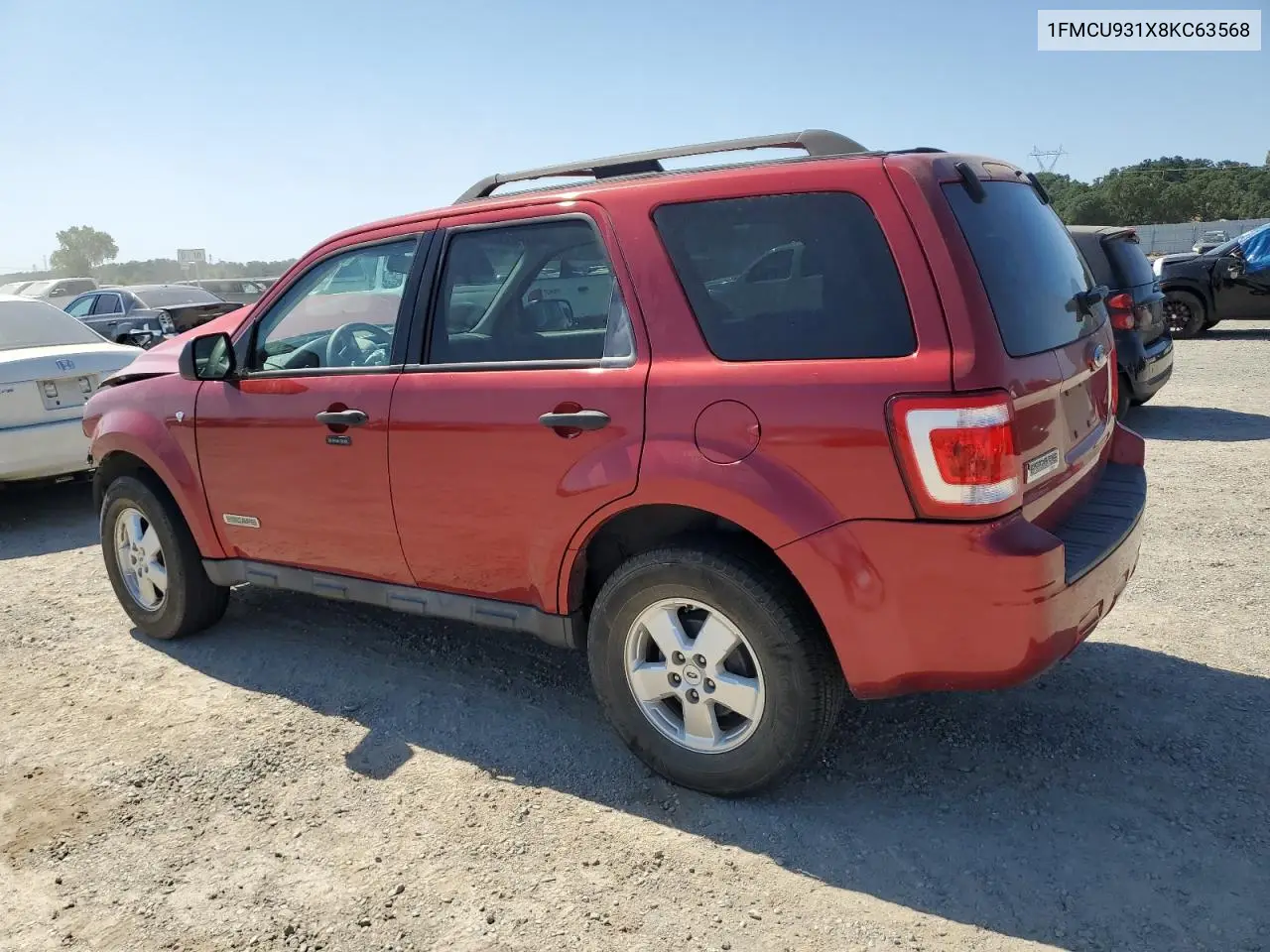 2008 Ford Escape Xlt VIN: 1FMCU931X8KC63568 Lot: 60337275