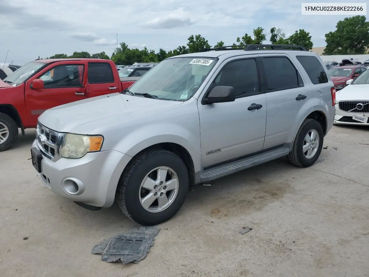 2008 Ford Escape Xls VIN: 1FMCU02Z88KE22266 Lot: 63067385