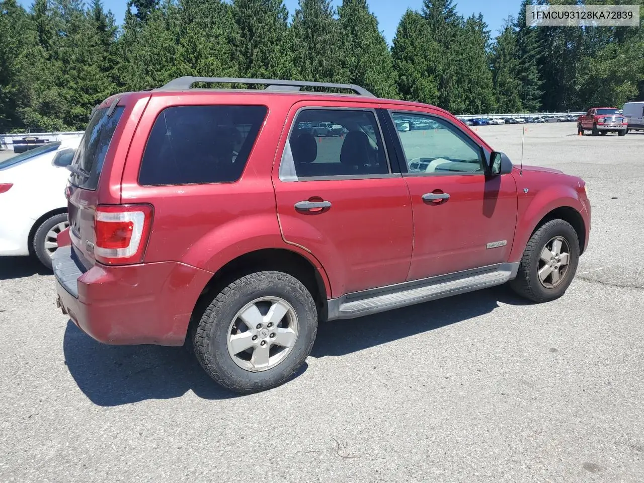 2008 Ford Escape Xlt VIN: 1FMCU93128KA72839 Lot: 63145615