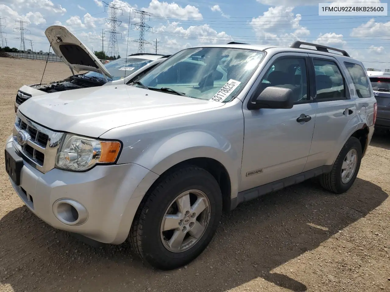 2008 Ford Escape Xls VIN: 1FMCU92Z48KB25600 Lot: 63178825