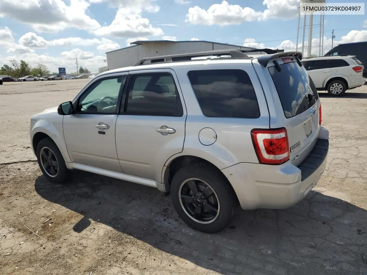2009 Ford Escape Xlt VIN: 1FMCU03729KD04907 Lot: 56652435